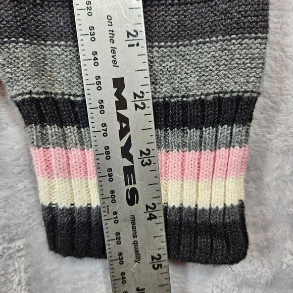 NWT Croft & Barrow Cardigan Womens L Pink Grey Striped Button Career Feminine - Picture 8 of 12